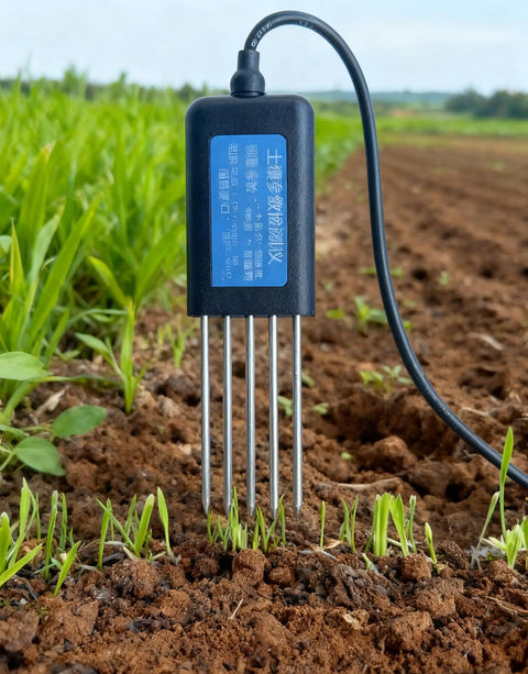 8 In 1 Soil Tester For NPK PH Moisture EC Conductivity And Fertility in soil with metal probes, for garden use