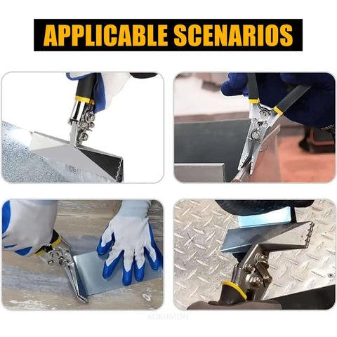 Heavy Duty Metal Plate Clamping Fixture Bending Machine With Switch Lock Mechanical Sealing Straight Head Tool in action