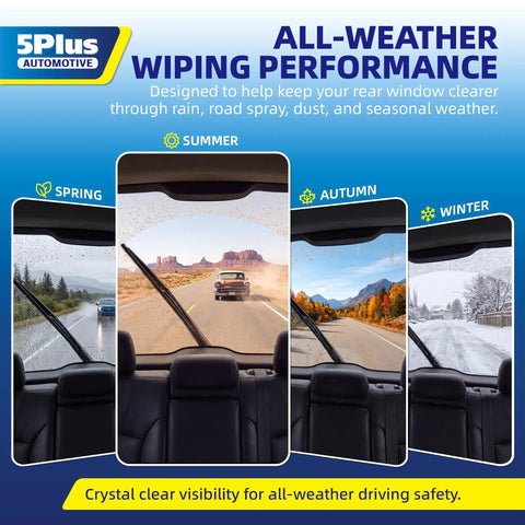 All-weather performance of Top Tier 13 Inch Rear Windshield Wiper Blade For Chevy Equinox Cadillac Escalade Gmc Terrain.