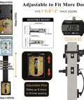 Real Deal Dual Door Smart Lock Kit With Fingerprint Reader And Touchscreen Keypad Keyless Entry For Home Security Featuring Heavy Duty Active Handle And Matching Dummy Lever Plug And Play Setup adjustable post measurement details for door installation.