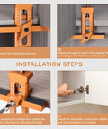 Installation of Cabinet Door Mounting Jig With Adjustable Positioner Aluminum Alloy Cabinet Hardware Jig for accurate alignment