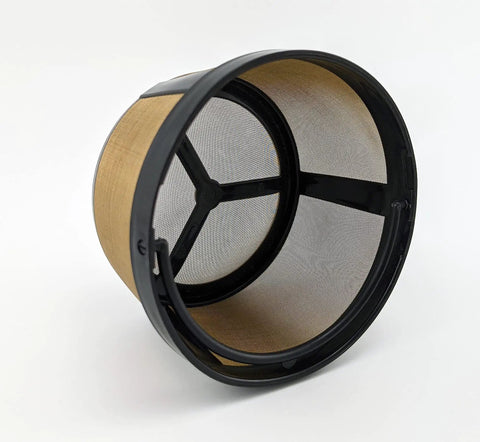 2 Pack Mini 5 Cup Permanent Gold Tone Screen Basket Coffee Filter Universal Fit For Most 4 To 5 Cup Coffeemakers BPA Free Eco Friendly Lets Full Flavor Through For Richer Coffee