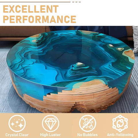 Top Shelf Crystal Clear Epoxy Resin Kit 1.1 Gallon Slick High Gloss Bubble Free Coating For Wood Tables And Creative Projects With Legit Super Durable Finish