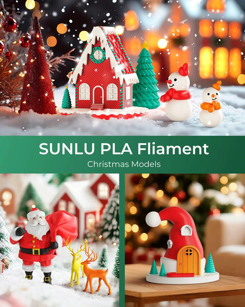 SUNLU PLA Filament bundle, 1.75mm, 8x250g spools in white, red, orange, yellow, green, blue, cyan, purple, vacuum packed