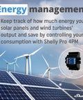 Energy management for solar panels and wind turbines with Four Channel Smart Relay With Power Metering And LAN Wi Fi, 16A Per Channel, 40A Total, Per Channel Energy Monitoring, Home Automation Compatible With Alexa And Google Home, iOS And Android App For Remote Appliance Control.