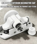 Durable Nylon Door Retainer Catch Clips For Caravans And Motorhomes featuring a removable decorative cap for easy installation.