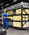 Tough As Nails Heavy Duty Metal Garage Shelving Unit With Adjustable Tiers And Reinforced Steel Frame Built To Carry Up To Three Thousand Pounds for organized tool storage.