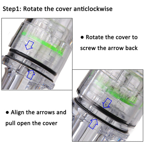 Instruction on how to open the Green Underwater Fishing Light For Deep Drop Use With Longline Clip Waterproof LED Lamp.