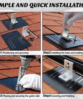 Step-by-step installation of 16 Pack Aluminum L Bracket Solar Racking Kit with flashing on asphalt roof