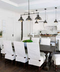 Industrial Pendant Light For Kitchen Island And Dining Room Black Chandelier In Brushed Antique Dark Metal Finish over dining table
