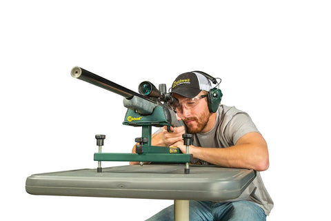 Adjustable Ambidextrous Rifle And Shotgun Shooting Rest For Outdoors And Range With Rock Solid Steel Frame Full Windage And Elevation
