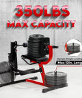 Leg Extension And Curl Machine For Home Gym with 350 lb max capacity, steel construction, and Olympic weight loading bar.