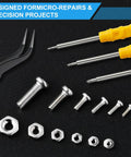 1020Pcs Stainless Steel Tiny Micro Screws Kit For Eyeglasses And Watches With 17 Sizes M1 To M2.5 Phillips Pan Head