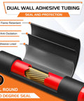 Half Inch Heat Shrink Tubing With Adhesive Dual Wall Marine Grade Waterproof Seal For Electrical Wiring Three To One Shrink Ratio Sixty Foot Roll No Fuss No Leaks Marine Electronics, dual wall tubing cutaway