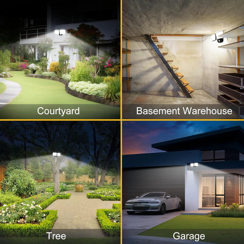 Heavy Duty Battery Powered Motion Sensor Outdoor Lights With Wireless Flood Beam And Killer 4000 Lumens Glow For Rock Solid Driveway Security And No Hassle Usb Recharging