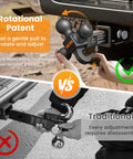 360 Degree Swivel Tri-Ball Trailer Hitch Mount For 2 Inch Receiver With Hook And Pin on truck hitch, rotating adjustment