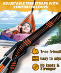 Person relaxing in Ultra Light Travel Camping Hammock With 300kg Load Capacity 275x140 Cm Parachute Nylon near beach.