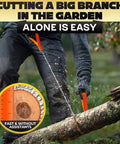 Using Go To Pocket Rope Saw For Trees, 25.5 Inch Folding Chain Saw with 11 Teeth, cutting tree branch alone.