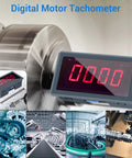 Digital Red LED Tachometer RPM Speed Meter For 110V 230V Motors With Hall Proximity Switch NPN Sensor 10 To 9999 RPM