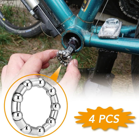 Installing Four Piece Crank Bearing Set With Five Sixteenth Inch Ball Size And Nine Balls For BMX Beach Cruisers And Stretch Bikes