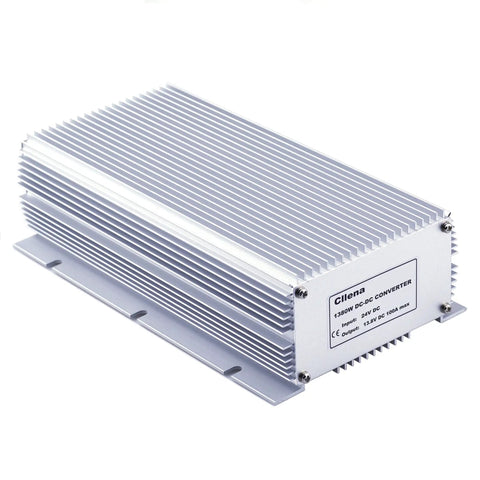 Heavy Duty 24V to 13.8V Buck Converter 100A 1380W Waterproof DC-DC Power Regulator for Golf Carts on white background