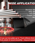 Front view of REKCKRUL 21-piece TCT carbide hole saw kit for metal, 1/2 to 2-1/8 inch