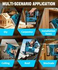 Zero Fuss 21V Cordless Nail Gun With Two 4.0Ah Batteries 18 Gauge 2 In 1 Electric Brad Nailer on DIY and carpentry projects.