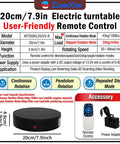Remote Controlled Motorized Turntable For Photography And Display 360 Degree Spinning Platform Electric Rotating Lazy Susan specifications