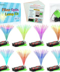 Fiber Optic Light Science Kits For Kids Set Of 8 Hands On STEM Projects With Simple Circuits shown with components and packaging