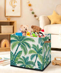 13 Inch Foldable Cube Storage Bins With Reinforced Handles Heavy Duty Waterproof Fabric Closet Organizer filled with toys and decor