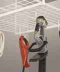 Add-On Storage Hook Accessory for Ceiling Rack White Holds 25 Lbs Each 4-Pack hanging tools and cords on ceiling rack
