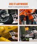Using 6000 PSI Air Powered Grease Gun for Heavy Duty Lubrication on various machinery components