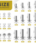 830 Piece Metric Bolt Kit With M6 M8 M10 Flange Hex Head Screws M6x1.0 M8x1.25 M10x1.5 304 Stainless Steel Sizes