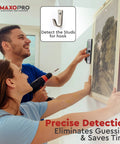 5 In 1 Stud Finder Wall Scanner With Center Beam Locator And Automatic Calibration being used for picture hanging