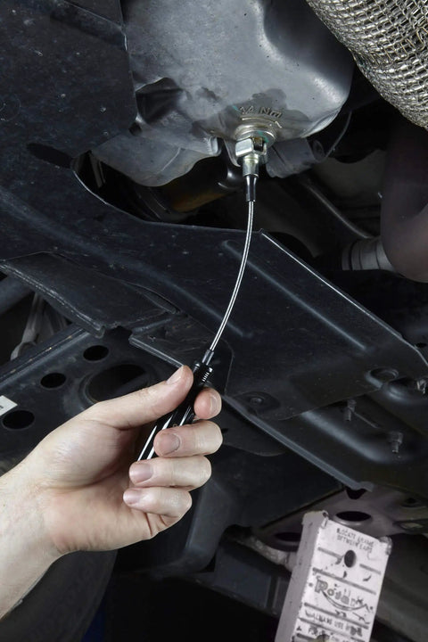 Using Drain Plug Pro Tool Kit With Interchangeable Attachments For Standard Low Profile And Internal Hex Plugs 17mm Flexible