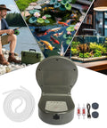 Solar Powered Aerator With Back Clip, 2600mAh Battery, Three Modes, Portable Air Pump For Fish Tank And Outdoor Ponds in use