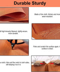 Durable Orange Canvas Unloading Chute 20m Cargo Slide Tarpaulin showing tire cloth, high-tenacity filament, and scratch-resistant features.