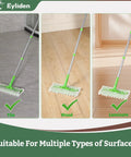 24 Count Heavy Duty Pet Hair Sweeper Pads For 10 Inch Mop shown on tile, wood, and laminate floors for effective cleaning.