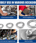 Heavy Duty Stainless Steel Lock Washers Kit 150 Pcs 18 8 304 Grade Spring Lock Washers Assortment For Auto DIY Marine Use Rust Resistant Built To Last Hardware Great For Home And Workshop Projects, used for automotive repair