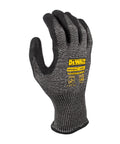 Cut Level A5 Touchscreen Glove, PU Palm, 13 Gauge Nylon HPPE Fiberglass Shell, Oil Resistant, Size XS, Black and Yellow Design
