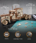 Heavy Truck 3D Wooden Puzzle Kit For Adults No Glue Needed No Tools Required Eco Friendly Plywood Brain Teaser Hobby Set For Model Builders And Home Decor, 15.5 in truck model