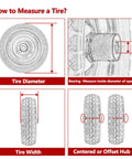 How to measure tire dimensions for 13 Inch Go-To Wheel And Tire Replacement Set for hand trucks and dollies, guide image