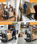 Heavy Duty Electric Stair Climbing Dolly With 900lbs Capacity, Upgraded Tracks, And Lithium Battery For Effortless Warehouse Hauls and one person operation on any floor during house moving.