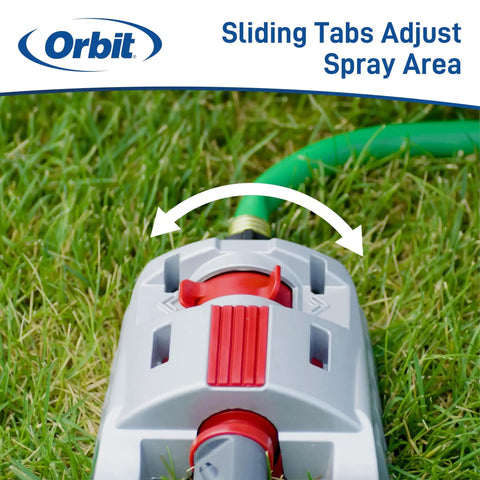 Oscillating Water Sprinkler For Lawn And Garden With Metal Base And Custom Pattern Dial Covers Up To 4000 Square Feet Adjustable