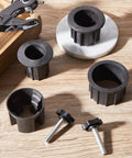 Patio Umbrella Base Ring Plug Set With Hole Bases In 1.25 In 1.5 In And 1.9 In For Replacement Parts Pack Includes M8 40 Mm Screws
