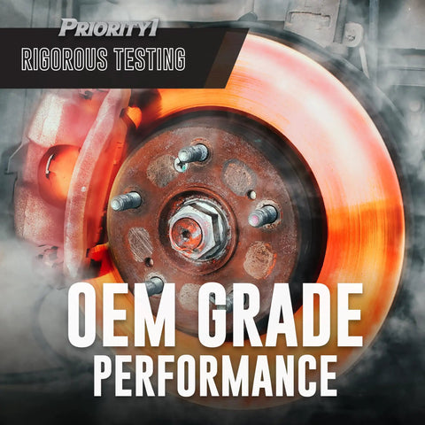 Priority 1 Ceramic Rear Brake Pads CFC1808 tested on heated rotor for Subaru Ascent Crosstrek Forester Legacy Outback WRX stopping power