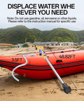 Cordless Water Transfer Pump With 20V Max Battery, Grab And Go 720 GPH High Flow, 32 Ft Lift depicted with kayak
