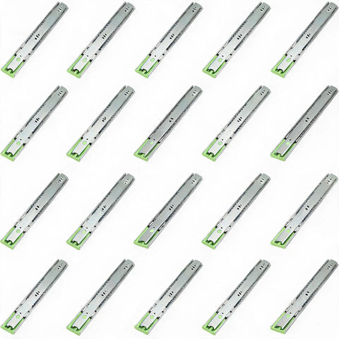 10 Pair Drawer Slides 22 Inch Side Mount Built Tough Ball Bearing Cabinet Drawer Glides Full Extension Kitchen Cabinet Rails