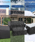 Waterproof 400D heavy duty outdoor furniture covers protecting against sun, rain, and snow with windproof buckle straps