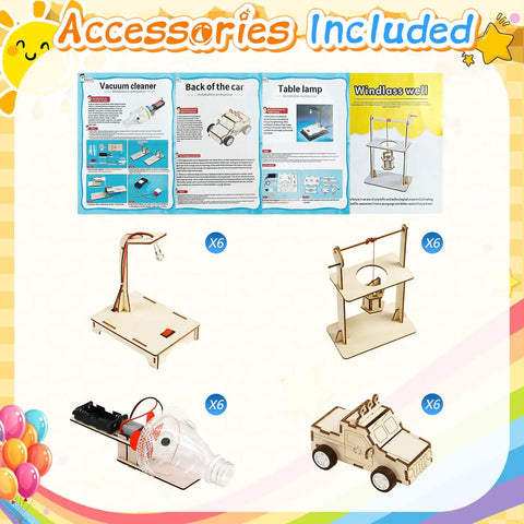 Treasure Box STEM Kits For Kids 24 Pack Party Favors Toys With Four Designs Build And Create Activities For 6 7 8 Year Olds.